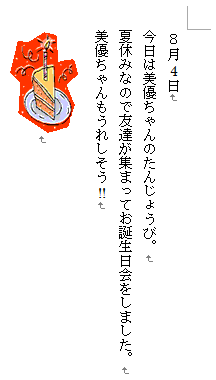 半角文字が縦向きになったことを確認してください