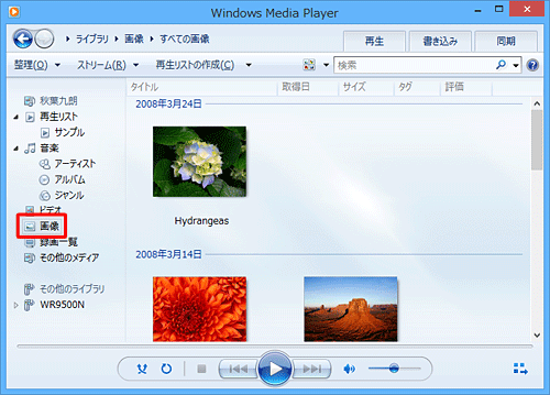Windows Media Player 12NAirQ[VEBhEAu摜vNbN܂